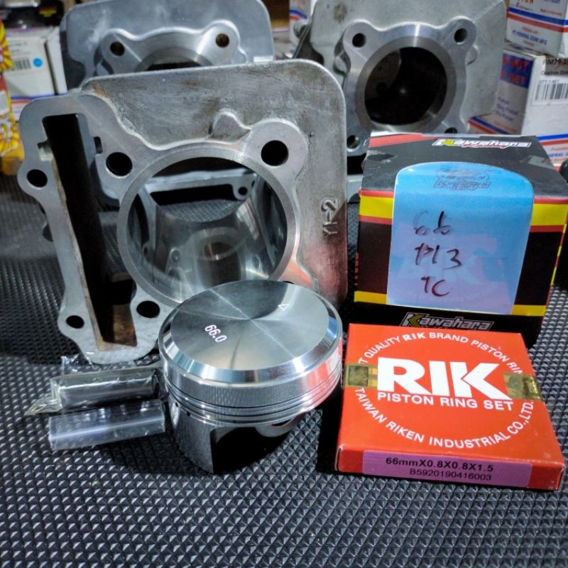 Blok Seher Boreup Mio M3 2PH 66mm Pin 13 Stroke Up Blok Custom Tanam Liner Boring Plus Piston Seher 