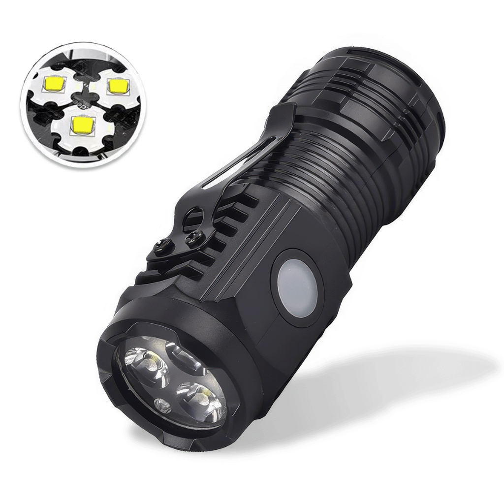 Suksestech Senter Cas Mini Lampu Saku Klip 3 Mode Led Waterproof Flashlight X 01
