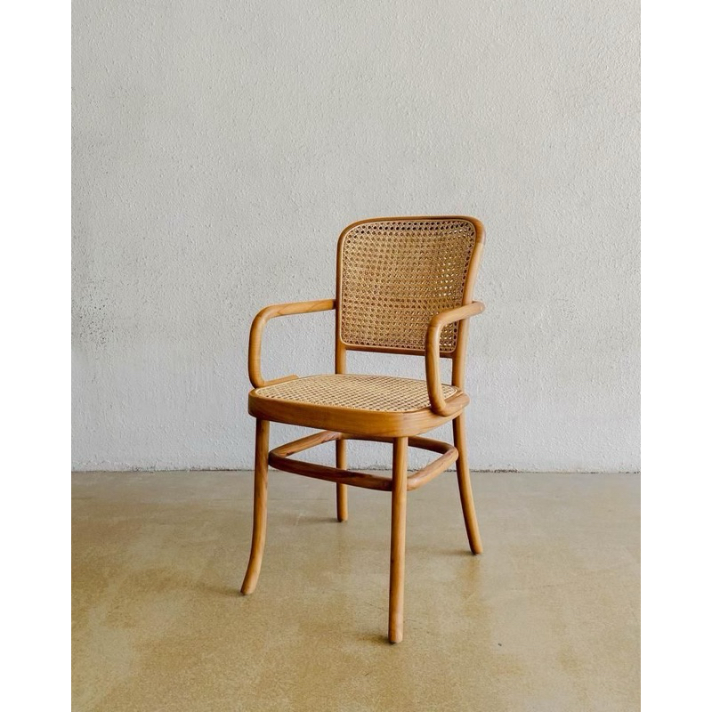 SECOND CHARM HOME KURSI CAFE RETRO JATI KOMBINASI ROTAN