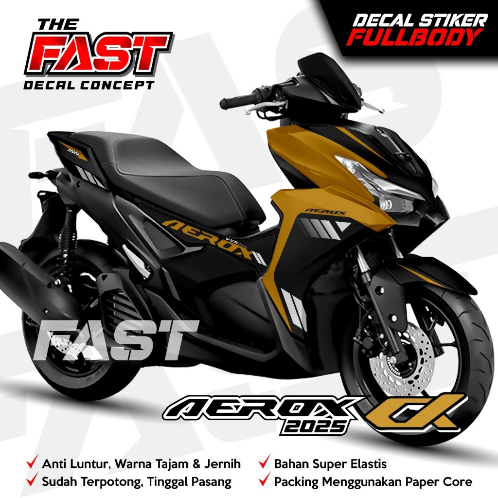 Decal Terbaru Full Body Yamaha AEROX ALPHA AEROX New 2025 Motif / Livery Racing Simple keren Origina
