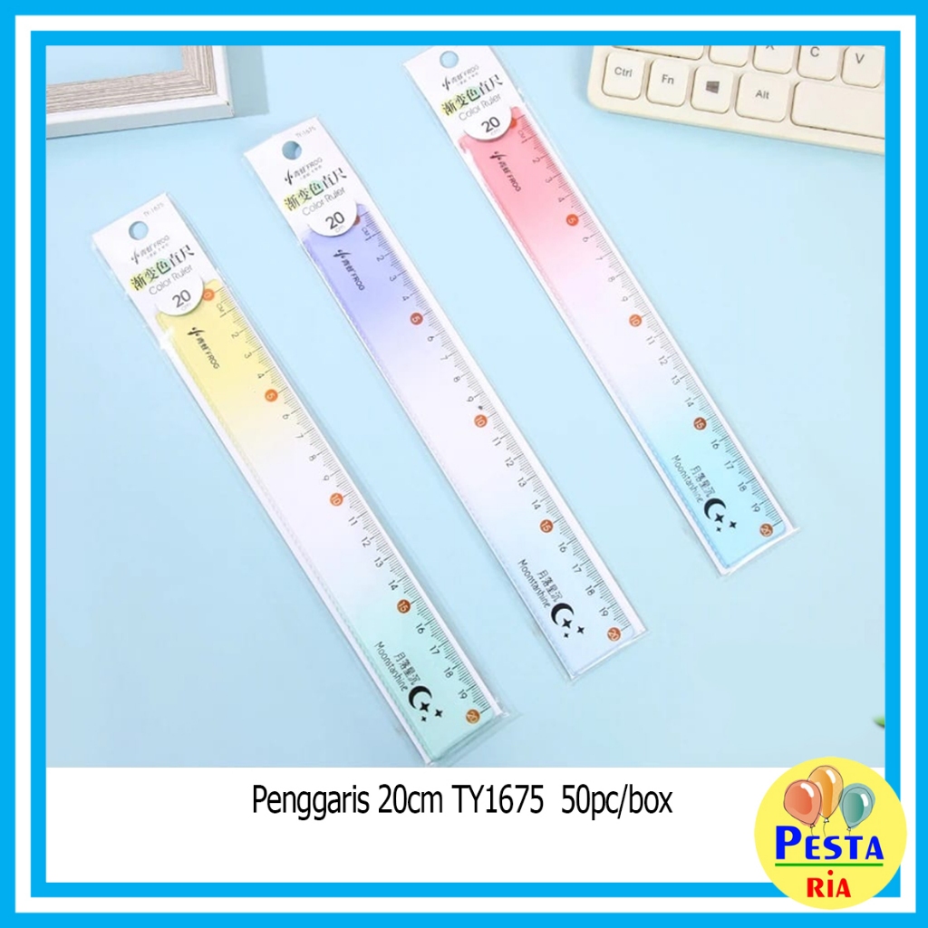 

Murah!! (1Pcs) Penggaris 20cm, penggaris sekolah, penggaris plastik