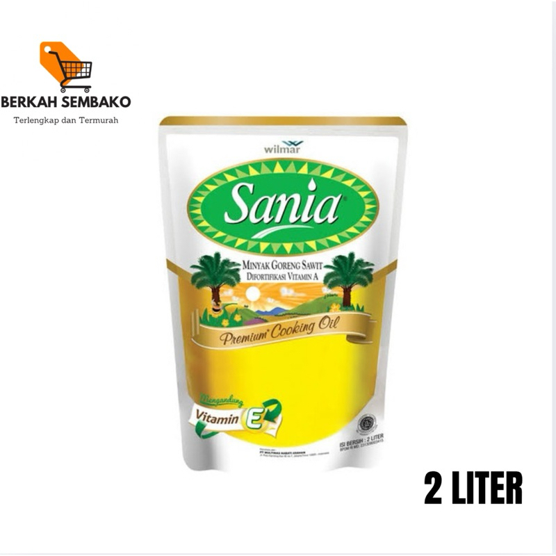 

Sania minyak goreng refill pouch 2 Liter dan 1 Liter
