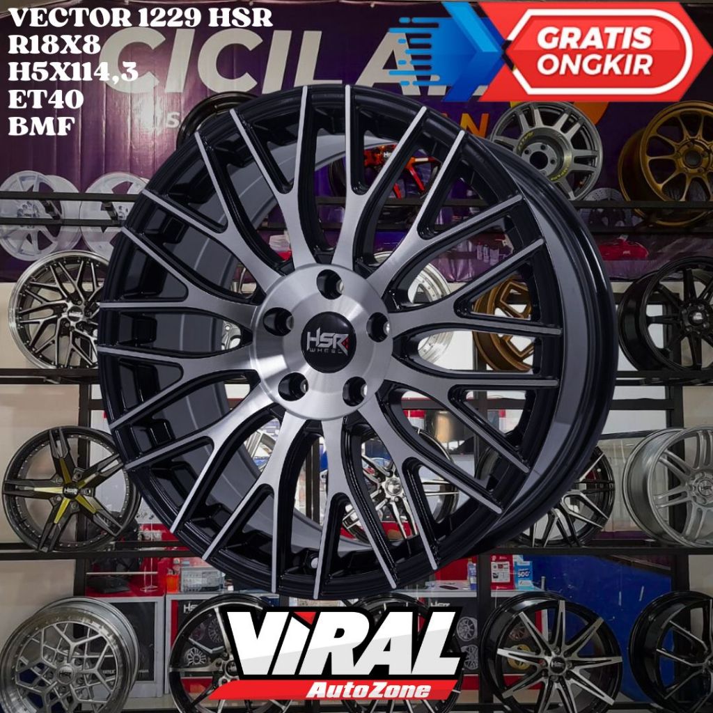 Velg Mobil Ring 18 HSR VECTOR R18 UNTUK OUTLANDER , JUKE , XTRAIL , NEW LIVINA