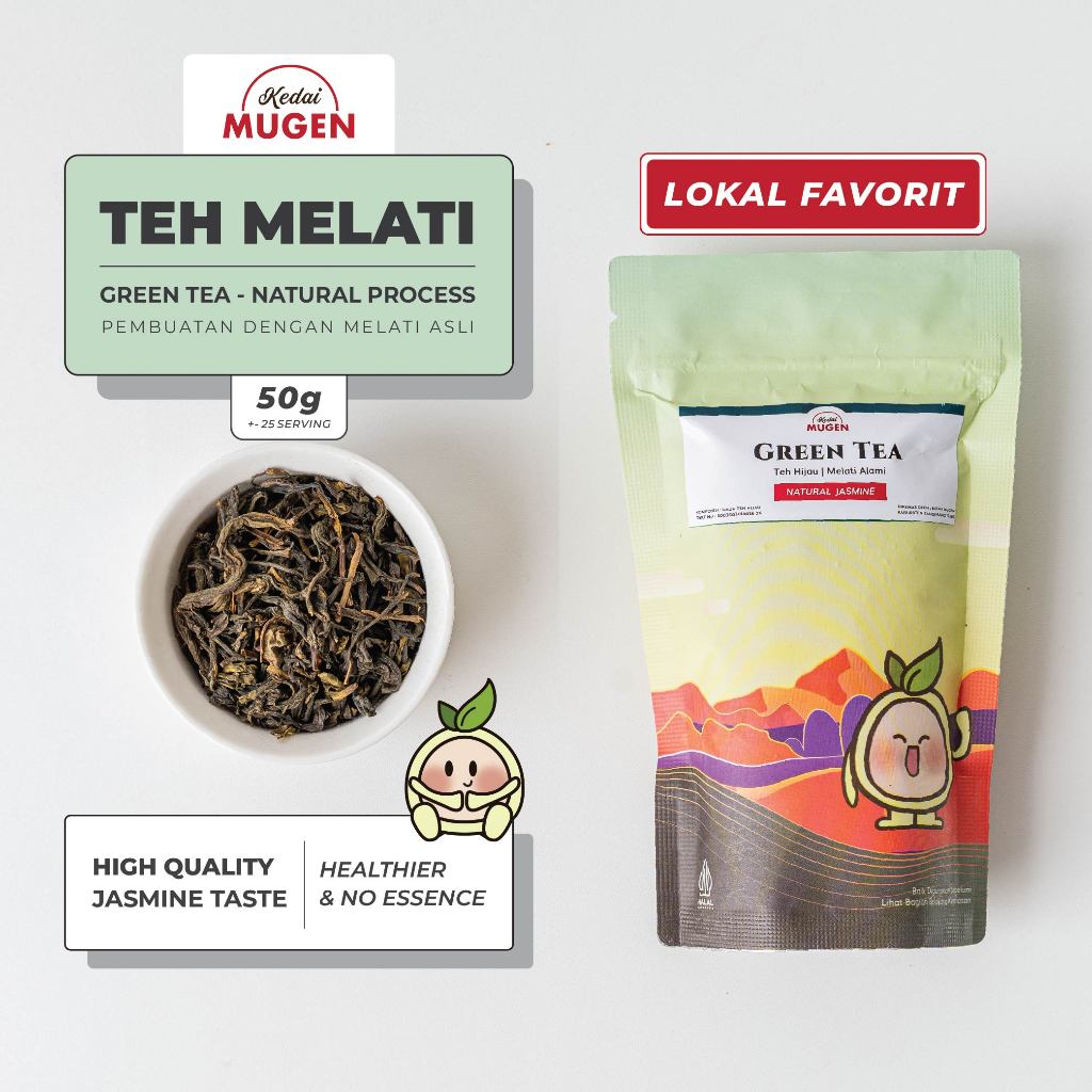 

Kedai Mugen - Natural Jasmine Green Tea / Teh Hijau Melati / Jasmin Alami 50g