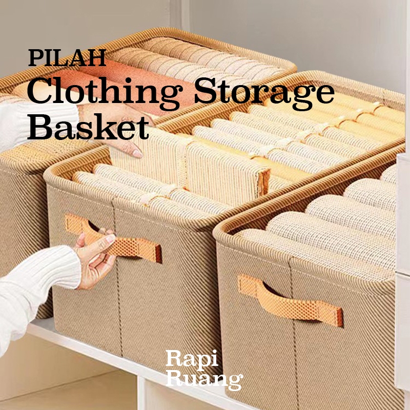 Rapiruang - Pilah Clothing Storage Basket / Keranjang Baju / Tempat penyimpanan baju / Lemari baju /