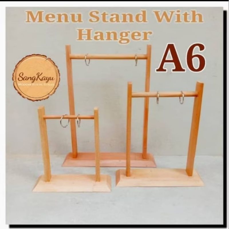 

Menu stand A6 Gantungan menu Serbaguna