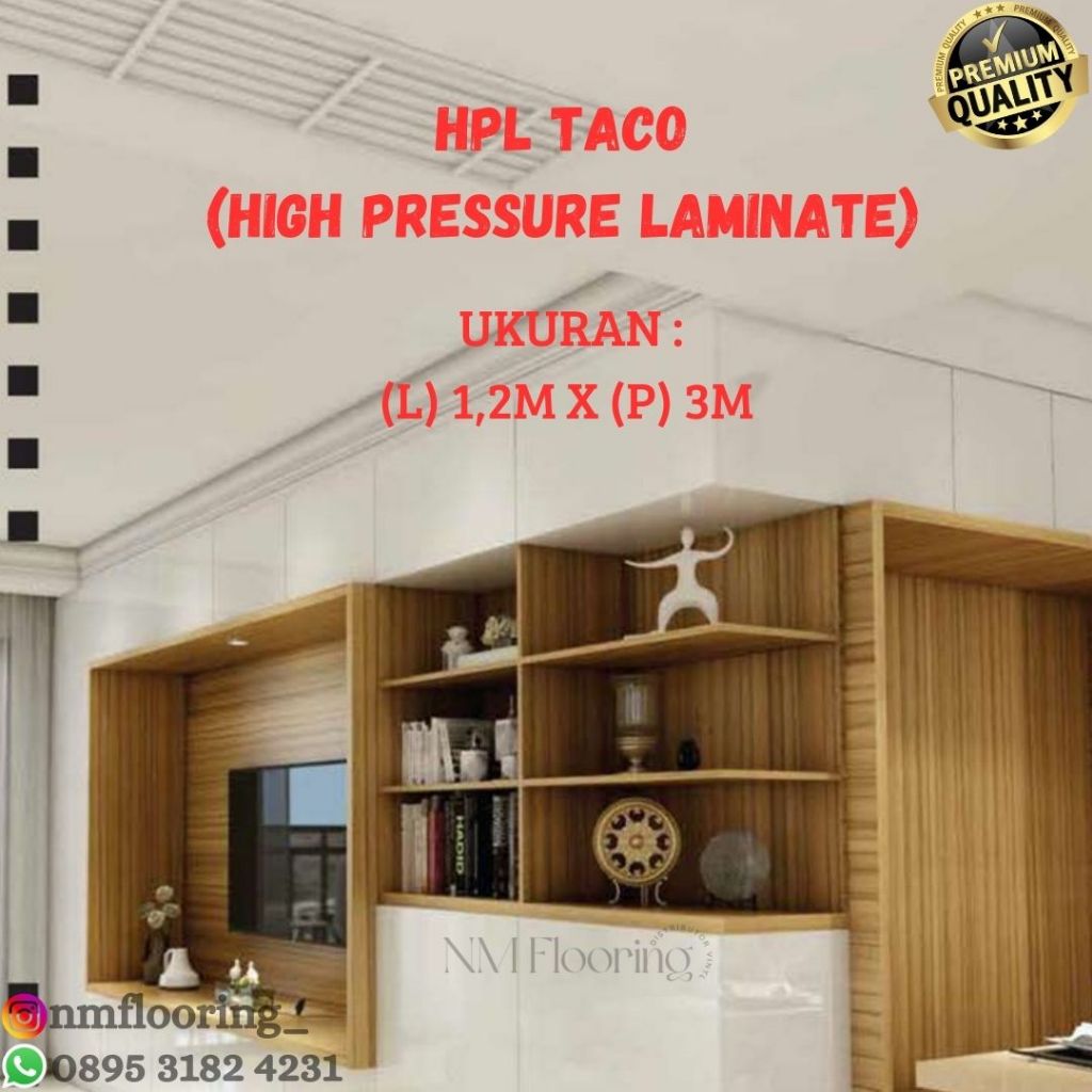HPL Taco Long Marmer TH L7012 Panjang 3m x 1,2mm | HPL Pelapis Interior & Furniture