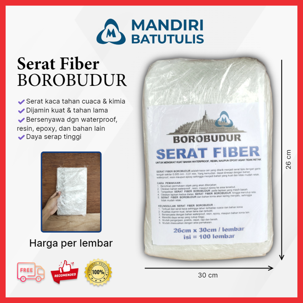 Serat Fiber Aquaproof / Serat Pelapis Retak Anti Bocor Fiberglass