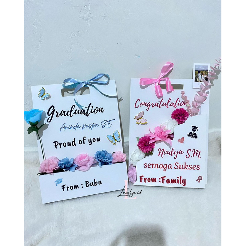 Mini box Flower | Papan bunga | papan ucapan | Kado wisuda | Kado birthday | papan nama | papan bung