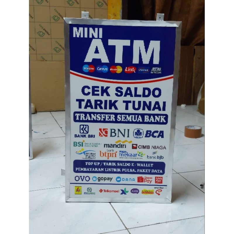 NEON BOX AKRILIK UKURAN 100X50 1 SISI ● BERKUALITAS ● TERMURAH