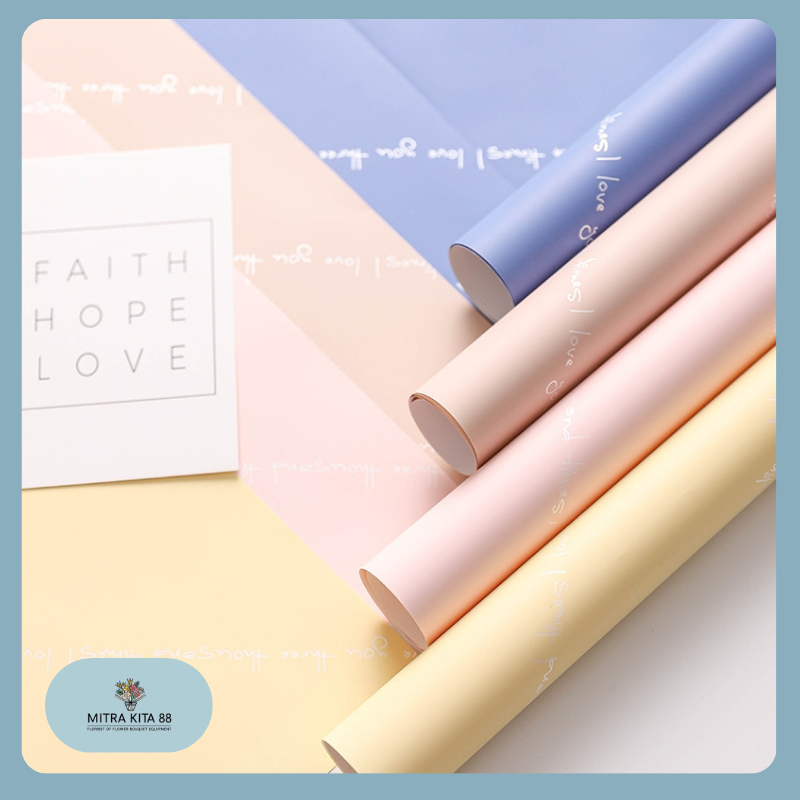 

Isi 20 LEMBAR Kertas Buket Bunga Bunga Matte Solid BiColor Cellophane Flower Wrapping Paper Valantine Dua Warna Bi Color KB055