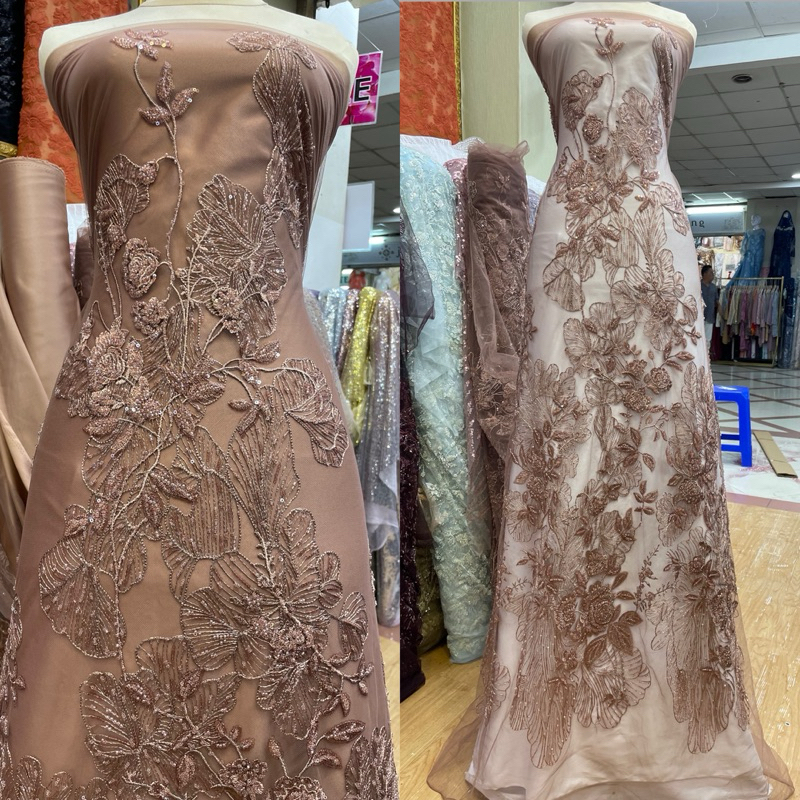 Kain tille marilyn monroe exlusive payet premium accesories high quality /bahan brukat kebaya pesta/