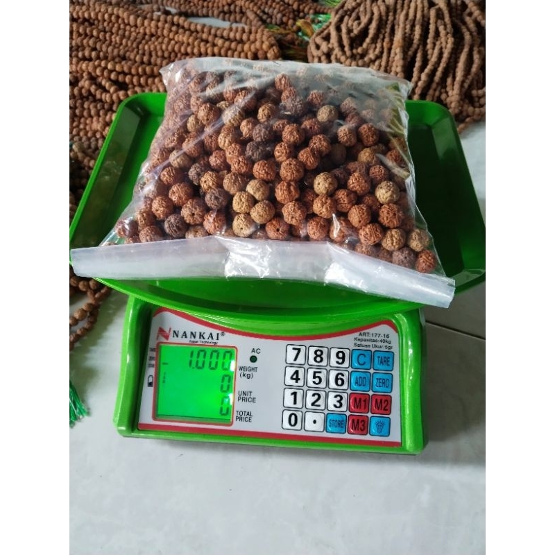 Lukchup_20 Jenitri Rudrakhsa 1 Kg Size 15 Mm Up Sudah Berlobang Apa Adanya