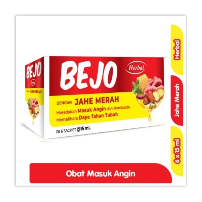 

BEJO HERBAL PLUS JAHE MERAH 15ml - per box isi 6 sachet