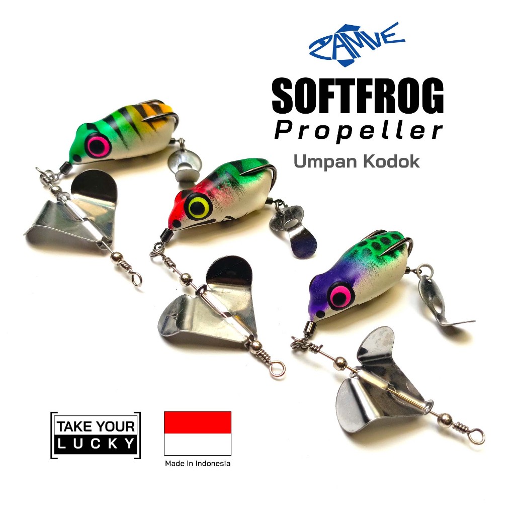 SoftFrog Propeller | SoftFrog Blade Berisik | SoftFrog Zamve | Umpan Pancing Casting Gabus dan Toman