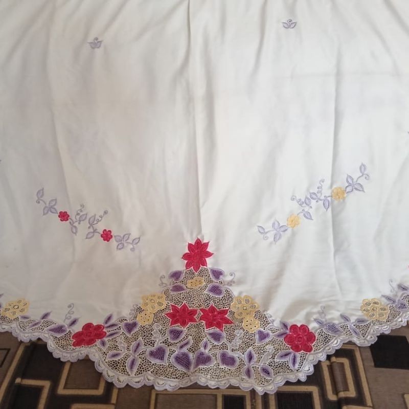 Mukena Bordir Kerancang Manual Bukittinggi Bordiran Kokoh Premium