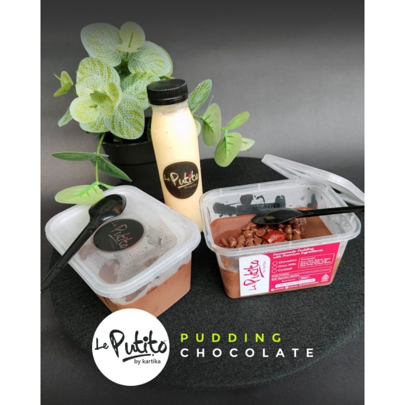 

Silky Chocolate pudding cup with fla sauce