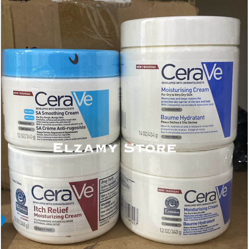 Cerave All Variant Cream / Cerave Moisturising Cream / Cerave ITCH Relief / Cerave SA Smoothing Crea