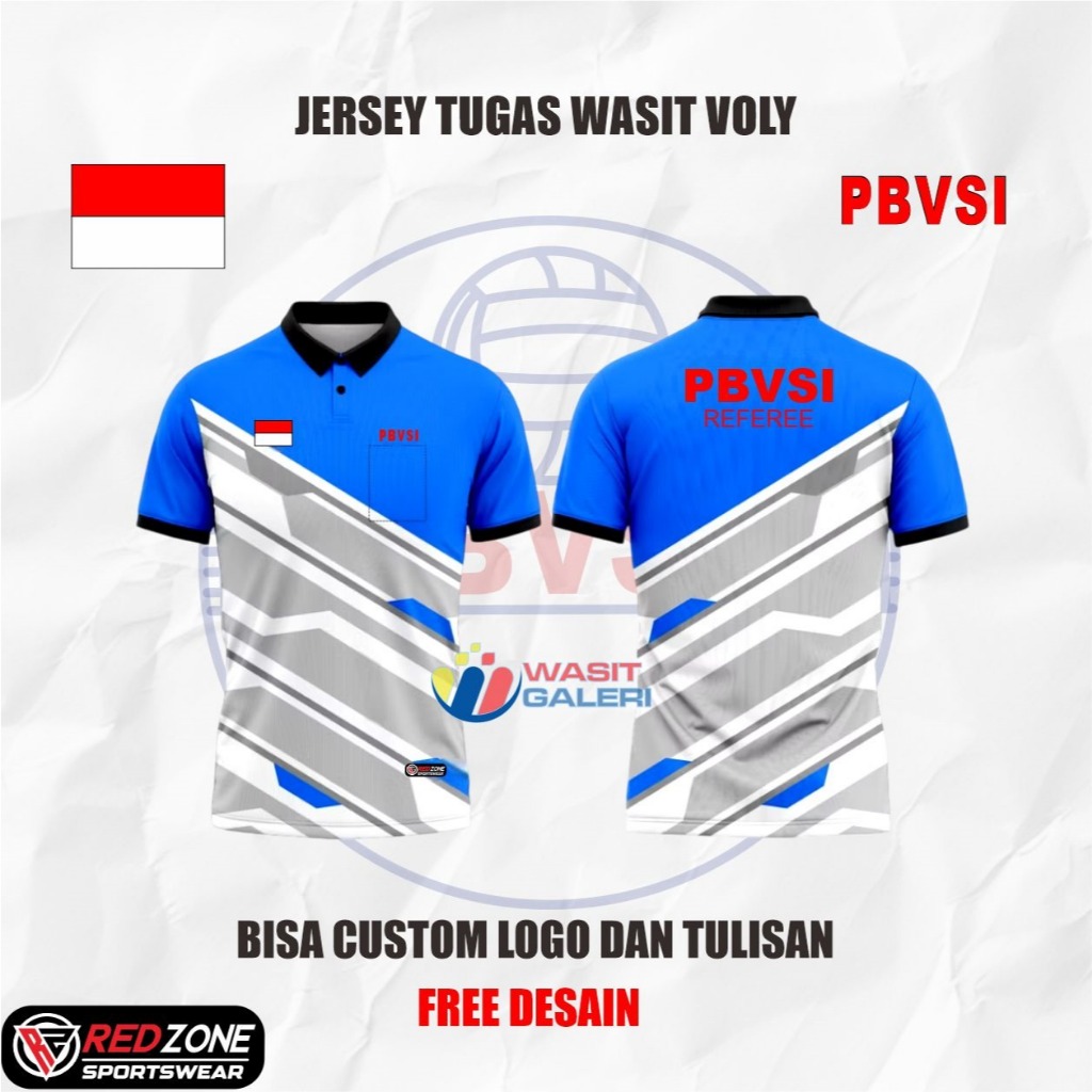 JERSEY WASIT VOLI / VOLLY FULL PRINTING PBVSI, BAJU SERAGAM WASIT VOLLEY (PBVSI - PBVSI REFEREE)