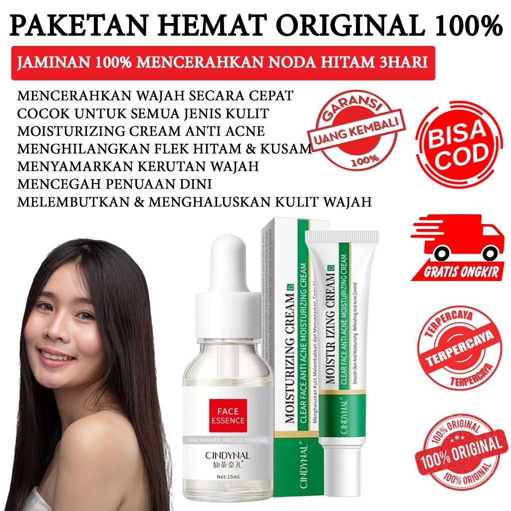 [ PAKET HEMAT ] Ampuh Cindynal Salep Penghilang Jerawat & Cindynal Srum Wajah Penghilang Flek Hitam