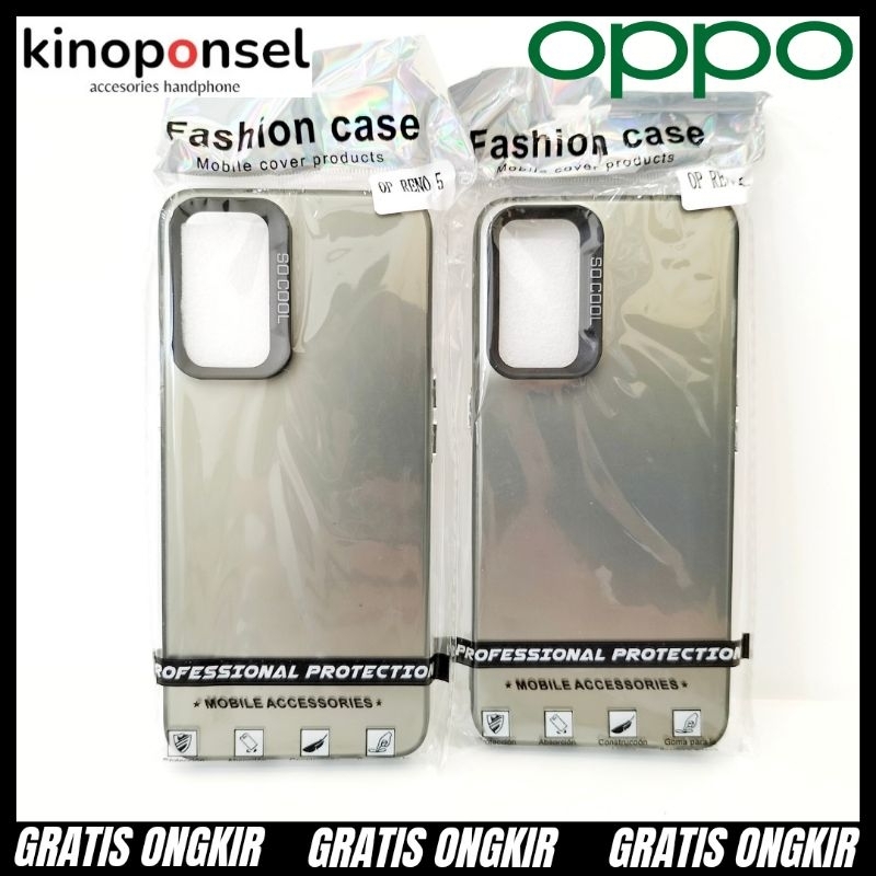 CASE PREMIUM HP OPPO RENO 5 4G RENO 5 5G | Case Hybrid Hologram Plate IMD Bahan Tebal Pelindung Kame