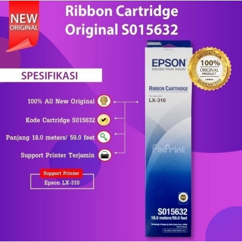 Cartridge Ribbon Compatible LX-310 Epson Original