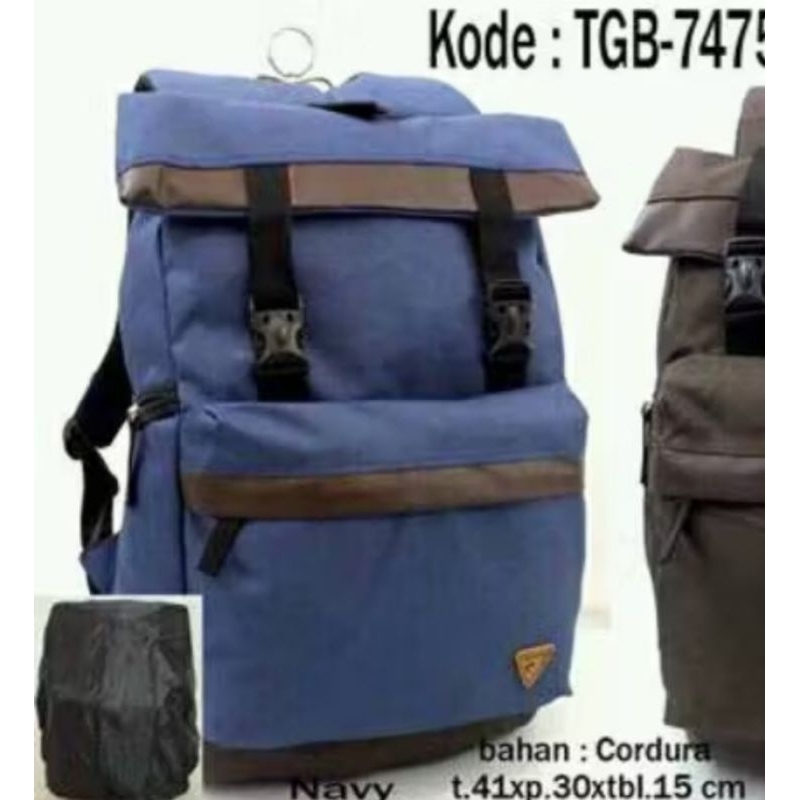 preloved tas backpack ransel unisex pria navy biru not vans adidas eiger