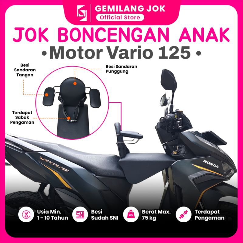 Jok Motor Anak Boncengan Depan Vario 125 Kursi Dudukan Portable Matic