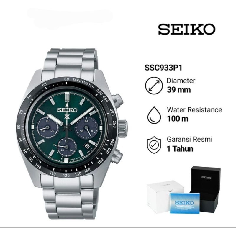 Seiko Prospex SSC933P1 Speedtimer Solar Jam Tangan Pria Original