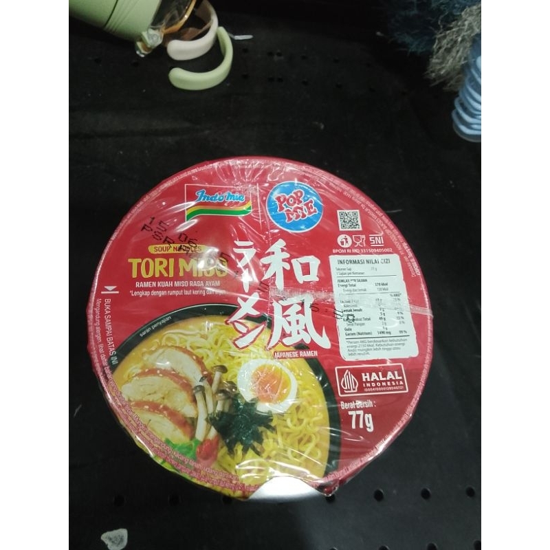 

pop mie kuah Tori miso rasa ayam"Indomie