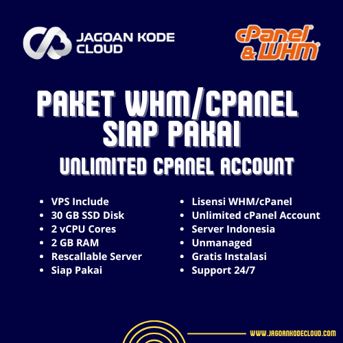 WHM/cPanel Siap Pakai Rescallable Server Bisa Diperpanjang