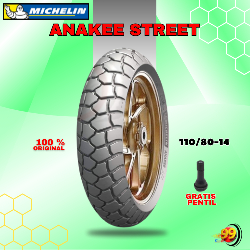Ban Motor Matic MICHELIN ANAKEE STREET 110/80 Ring 14 Tubeless