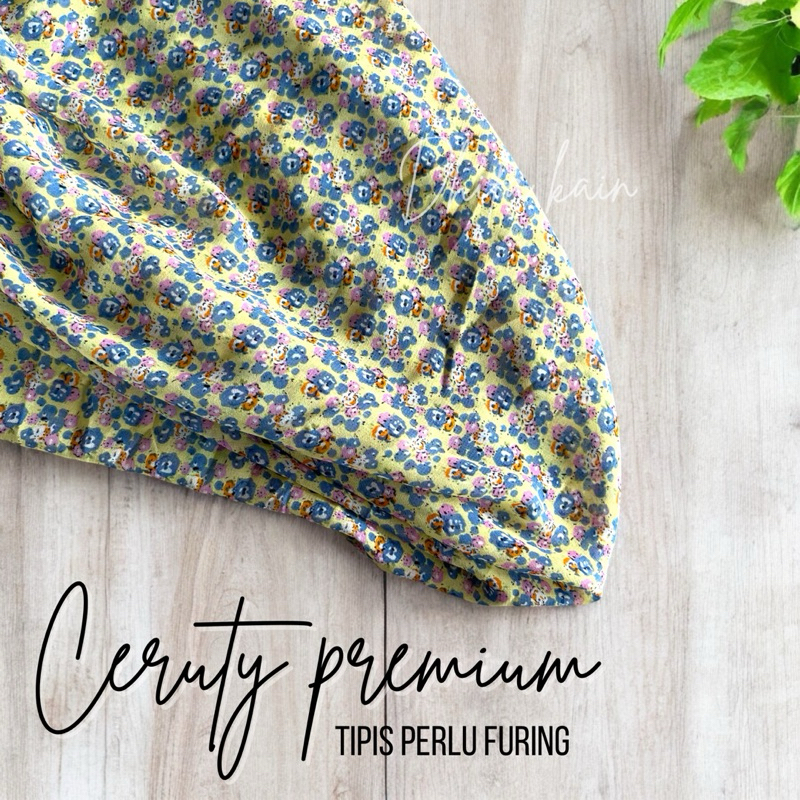kain ceruti premium motif bunga kecil / kain ceruty babydoll