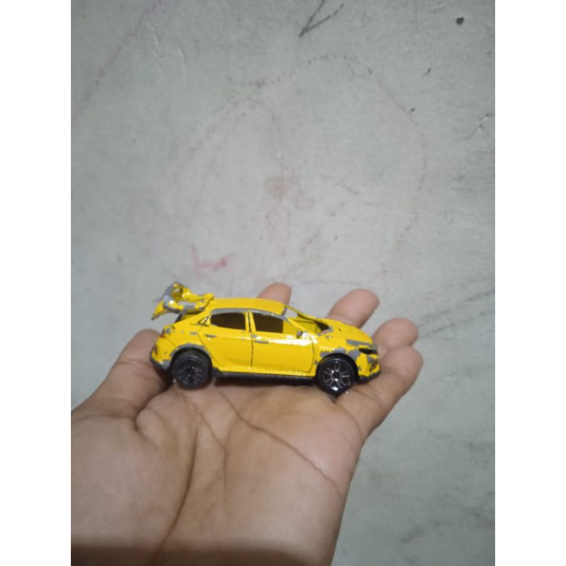 mainan mobil majorette Honda Civic type R yellow