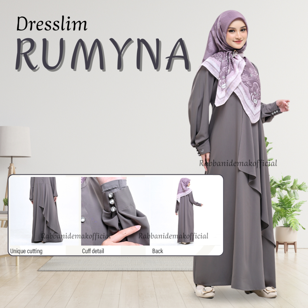 RABBANI - DRESSLIM RUMYNA - GAMIS RABBANI AKHWAT - RABBANI 100% ORIGINAL - NEW COLLECTION RAYA 2025