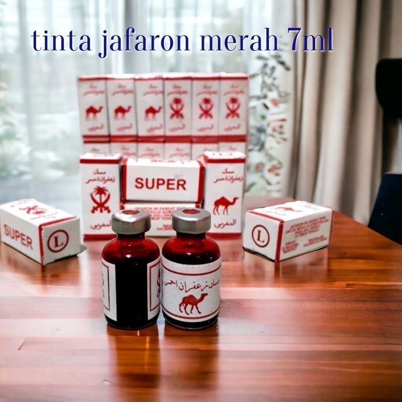 

Tinta tulis jafaron super warna merah 7ml