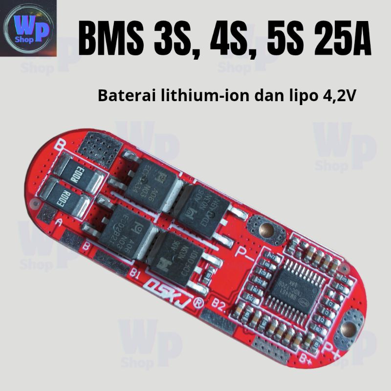 BMS 3S 4S 5S 25A Bms 18650 Li-ion Lipo Baterai Lithium Perlindungan Papan Sirkuit Modul Pcb 18650 Li