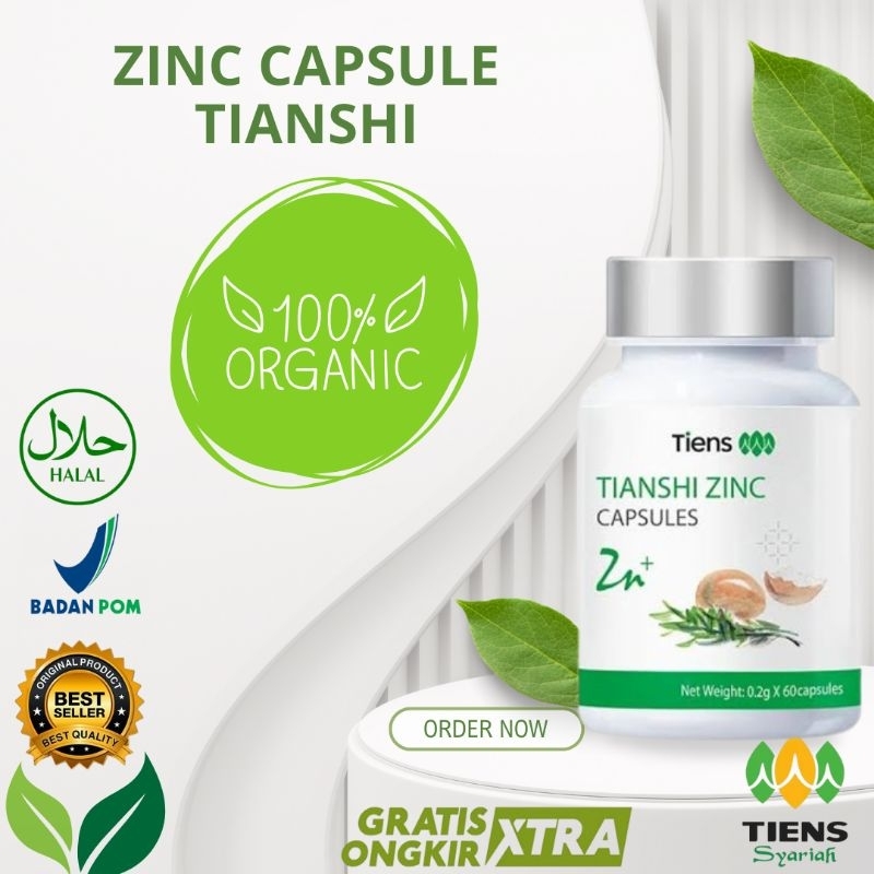 ZINC CAPSULE TIANSHI // OBAT HERBAL ORIGINAL // FITOFARMAKA ZINC PENGGEMUK BADAN ANAK