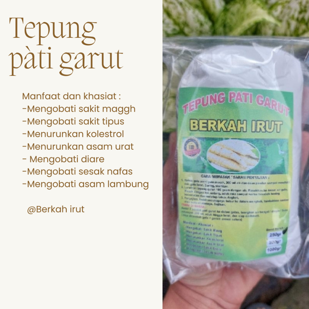 

Tepung Pati Garut Original Tekstur Halus Solusi Maag dan Asam lambung 250gram, 500gram, 1kg