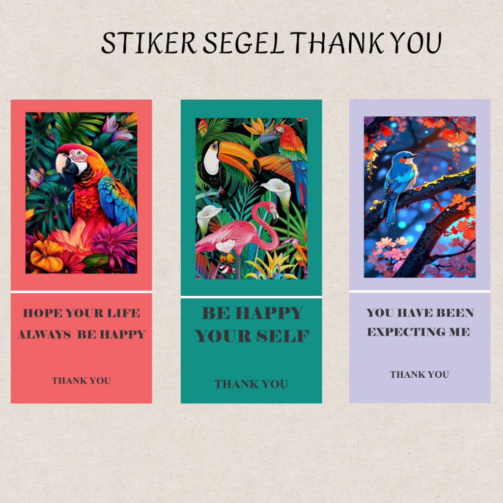 

[48 PCS] Stiker Motif Thank You | Sticker Segel Packing Box | Stiker Segel Kemasan Hampers Kotak