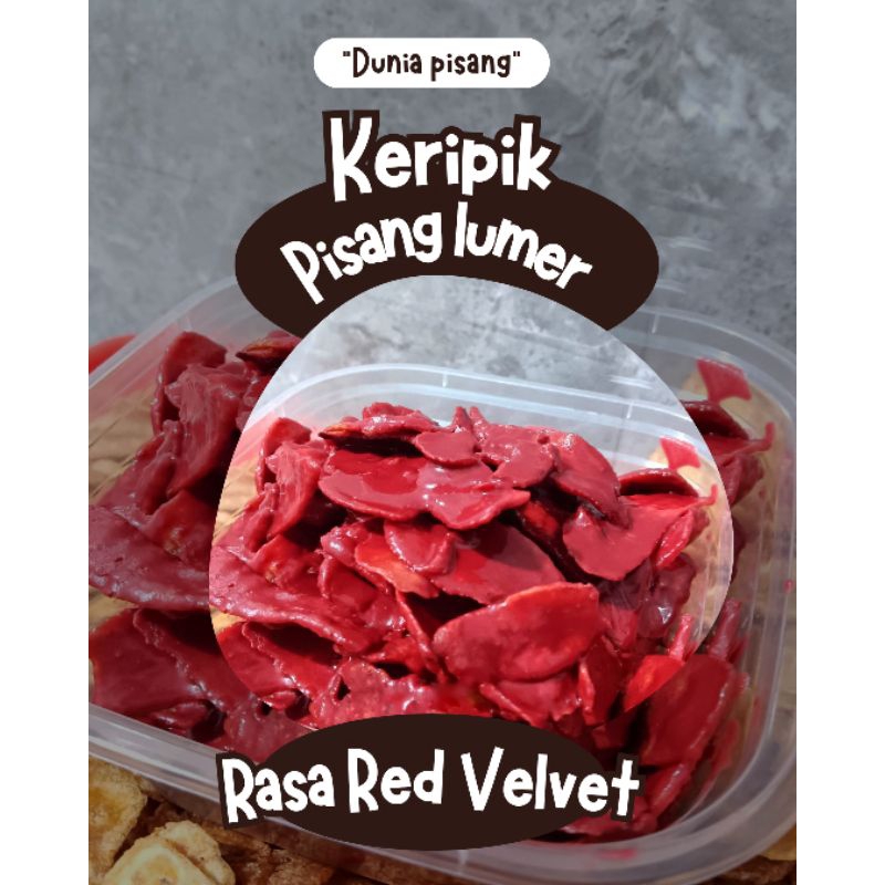 

Keripik pisang lumer rasa RED VELVET || berat 175gr, thinwall 650ml