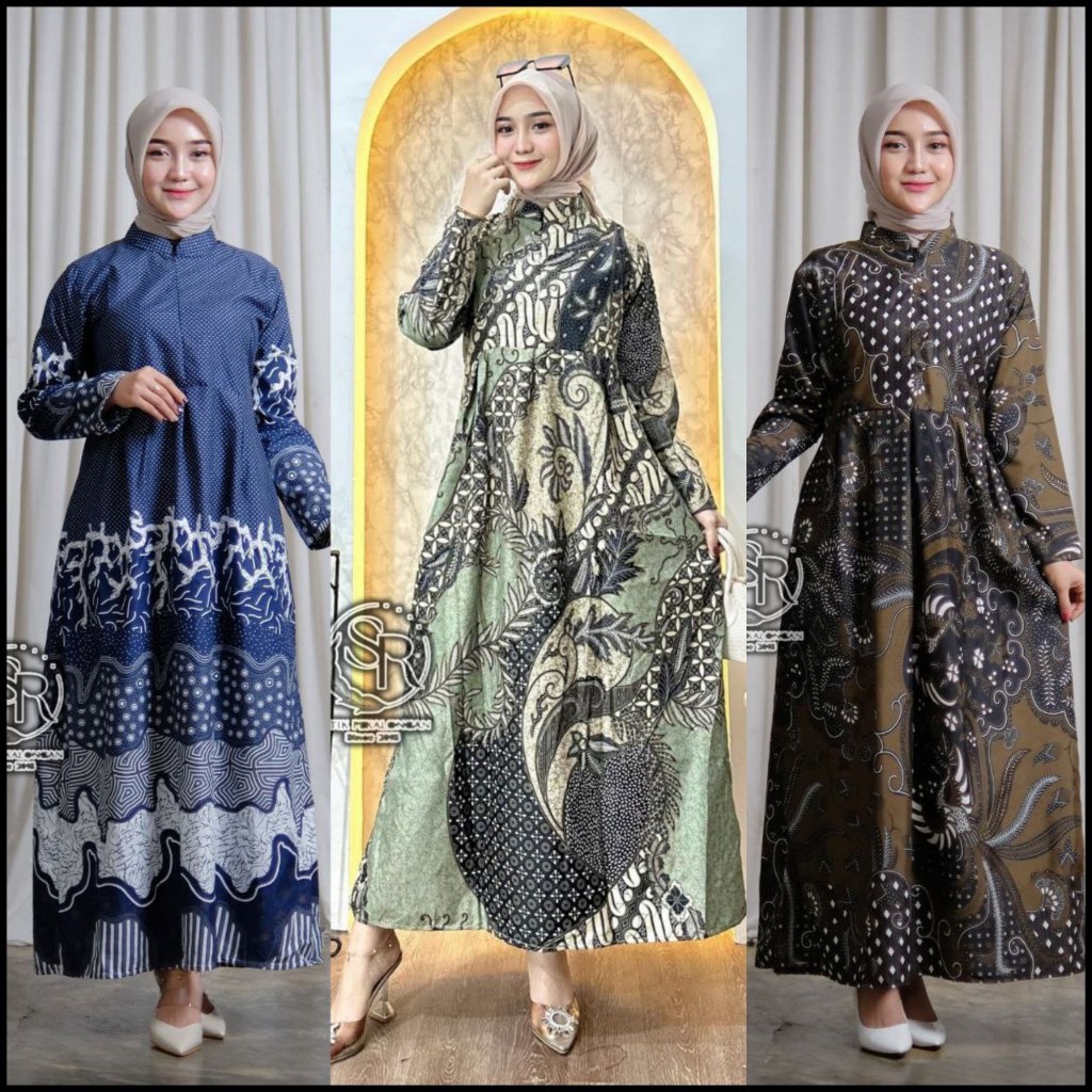 GAMIS BATIK - BUSANA MUSLIM - DREES DAILY - GAMIS BUSUI - BAJU GAMIS BUSANA MUSLIM BATIK WANITA BUSU