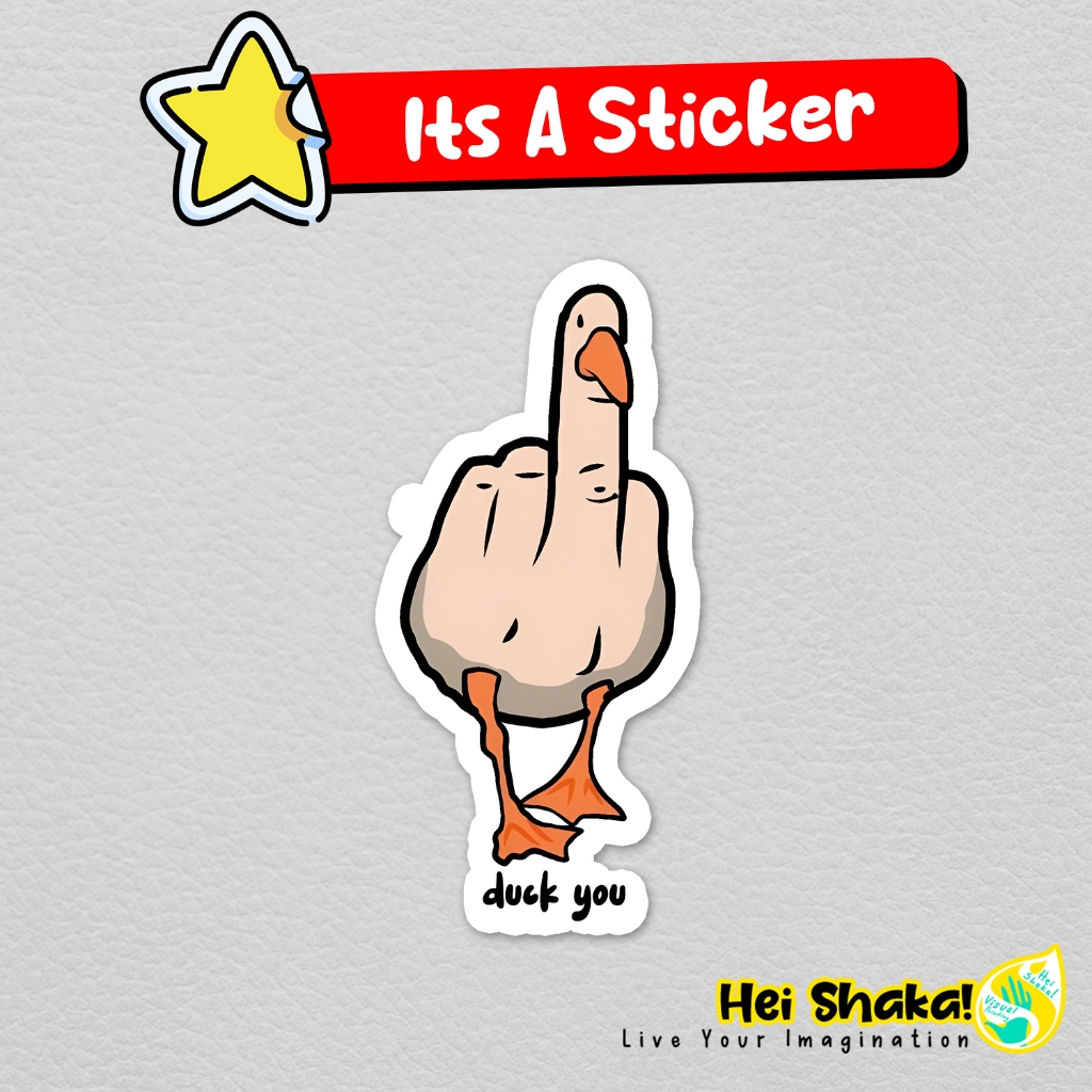 

Stiker Duck You Sticker Bebek Lucu Vinyl Anti Air