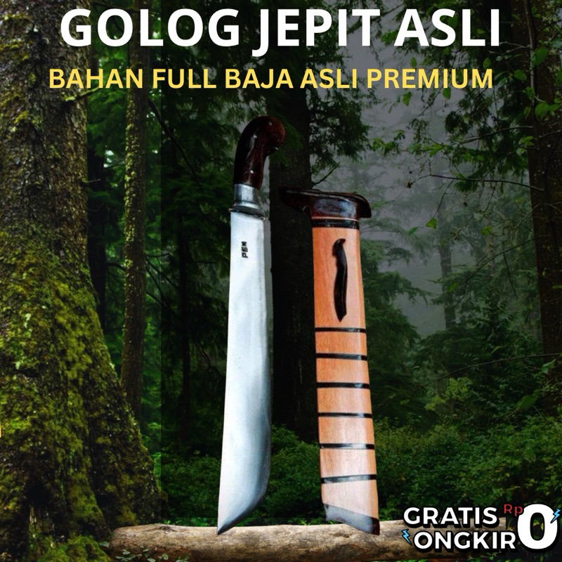 Golok Bedog Jepit Baja Asli > Alat Berkebun Serbaguna Asli Baja Per