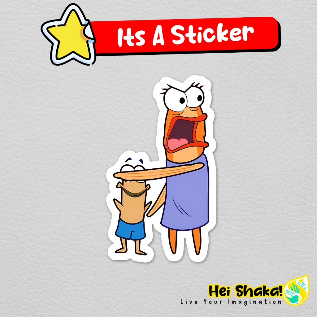 

Stiker Spongebob Dont Look That Kiddies Sticker Vinyl Anti Air