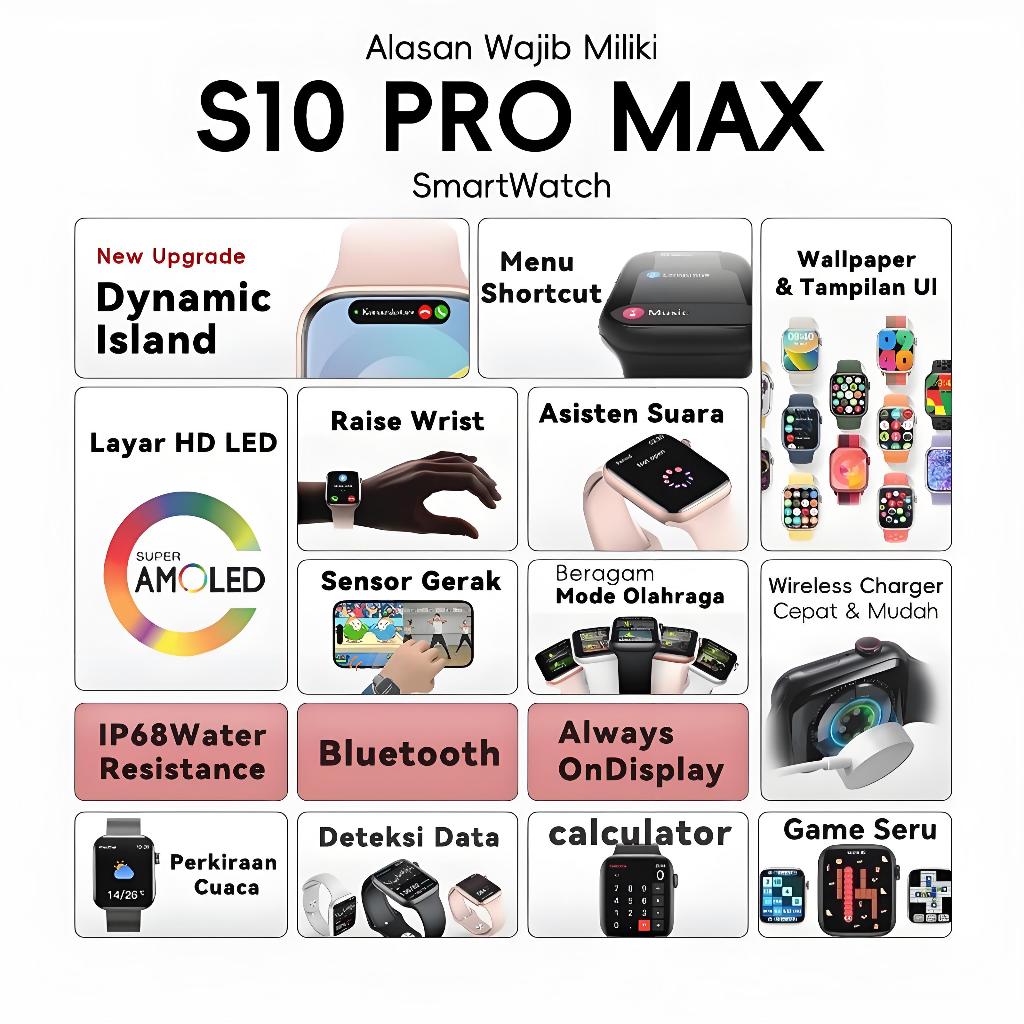 [COD] New Original Samsung SmartWatch 10 PRO MAX S 2.3 "HD Full Touch Screen Bluetooth Call Waterpro