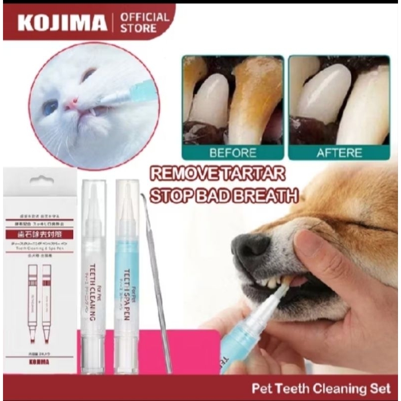 Penghilang Karang Gigi Kucing dan Anjing Sikat Gigi Anjing dan Kucing Pembersih Gigi Kucing Anjing K