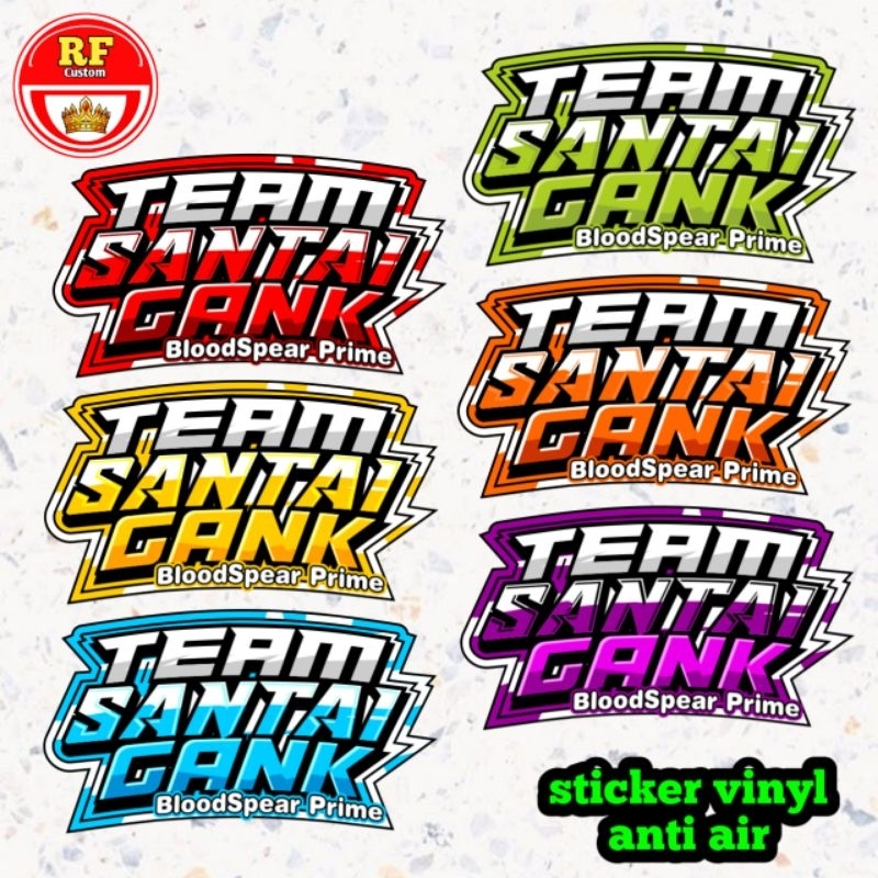 

Sticker Miniatur Bus TEAM SANTAI GANK Sticker Anti Air Sudah Cutting Termurah