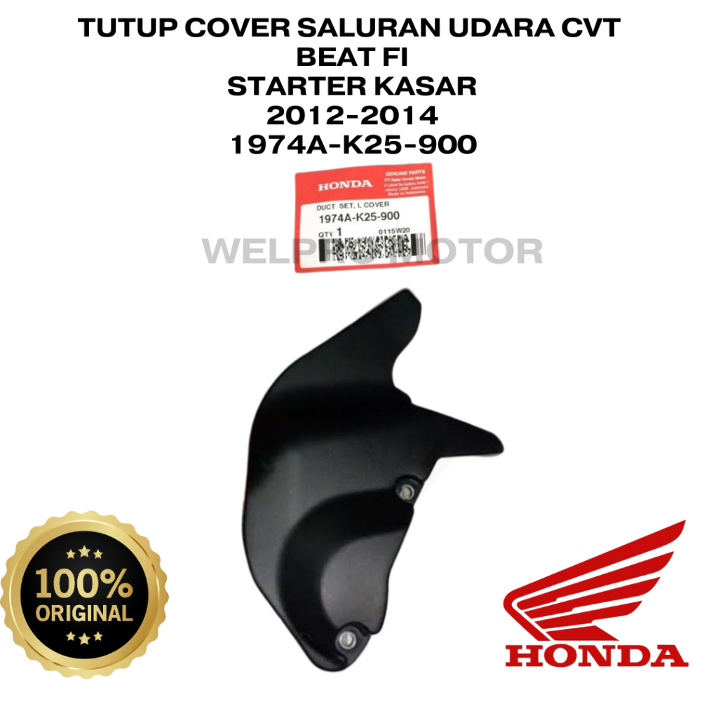 Tutup Cover Saluran Udara CVT Tutup Bak CVT BeAT FI Starter Kasar Starter Halus 2012-2016 Ori Honda 