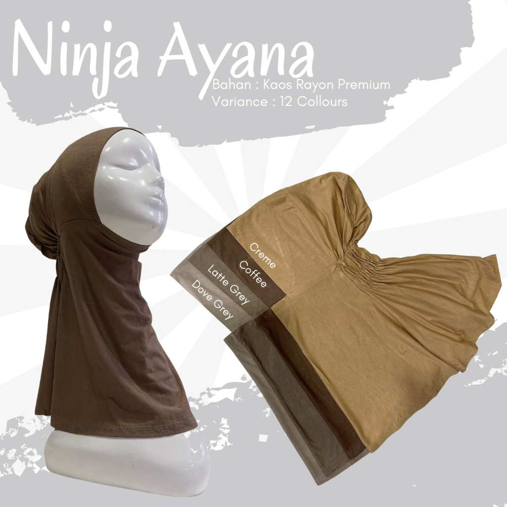 CC Inner Ciput Ninja Antem Belakang karet Bahan Rayon Cooltech Adem Dingin Halus Nyerap